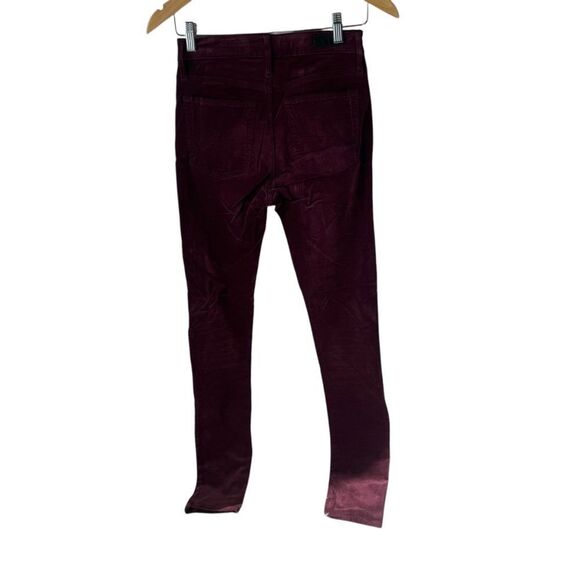AG Adriano Goldschmied The Farrah Skinny Maroon Corduroy Jeans Sz 26 - Picture 5 of 8